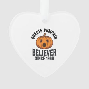Pumpkin Believer Since 1966 Vintage Halloween Desi Ornament