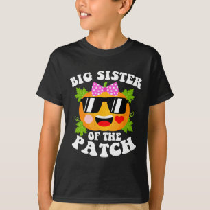 Pumpkin Big Sister Of The Patch  Fun Halloween Fam T-Shirt