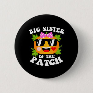 Pumpkin Big Sister Of The Patch Fun Halloween Fami 6 Cm Round Badge