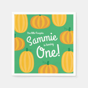 Pumpkin Birthday Party Kids Napkin
