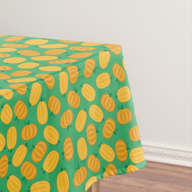 Pumpkin Birthday Party Kids Tablecloth (In Situ)