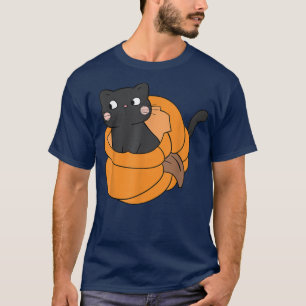Pumpkin Black Cat Fall Autumn Thanksgiving Cats Lo T-Shirt