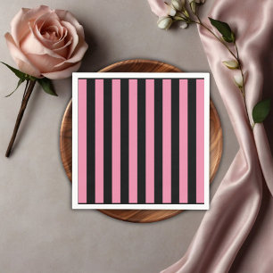Pumpkin Black Pink Floral Truck Baby Shower Napkin