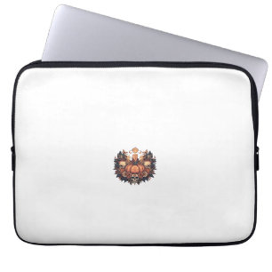 Pumpkin Bloom � Autumn Candlelight and Floral Harm Laptop Sleeve