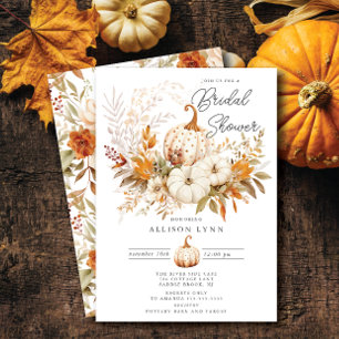 Pumpkin Blossom Bridal Shower Invitation