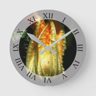 Pumpkin Blossom  Wall Clock