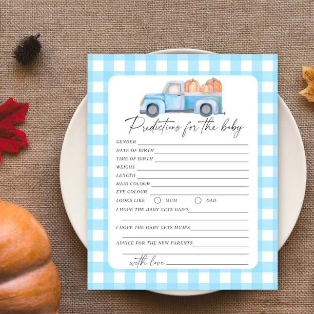 Pumpkin blue truck - Baby predictions and advice  (Creator Uploaded)