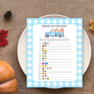 Pumpkin blue truck  Emoji pictionary game