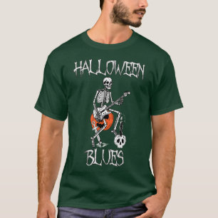 Pumpkin Blues Music Electric Guitar Halloween Cost T-Shirt