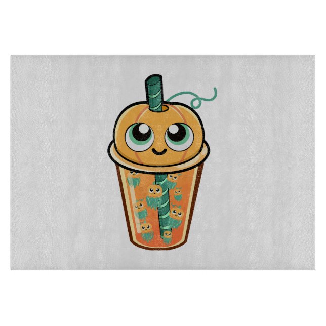 Pumpkin Boba Jellyfish Cutting Board (Front)