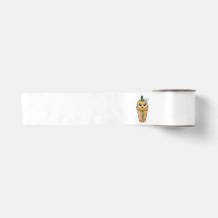 Pumpkin Boba Jellyfish Satin Ribbon