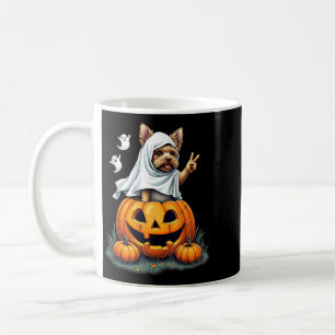 Pumpkin Boo Ghost Yorkie Dog Halloween Costume Coffee Mug