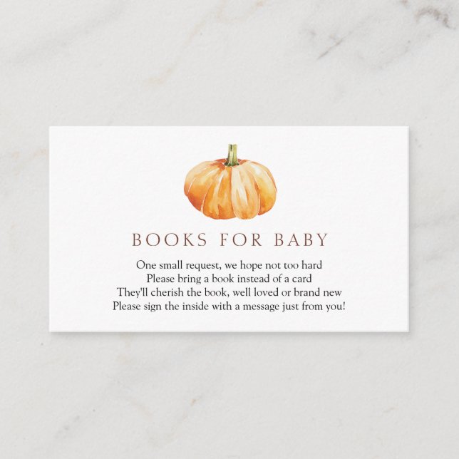 Pumpkin  Books for Baby insert card (Front)