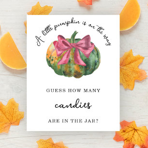 Pumpkin bow - How many candies are in the jar Poster