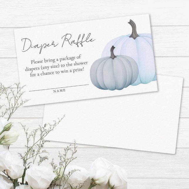 Pumpkin Boy Baby Shower Diaper Raffle Enclosure Card (Pumpkin Boy Baby Shower Diaper Raffle Enclosure Card )