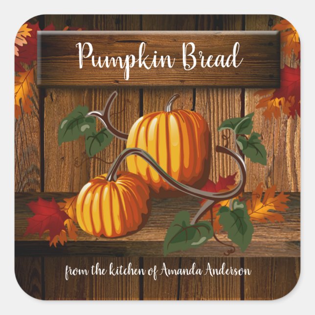 Pumpkin Bread Sq Label (Front)