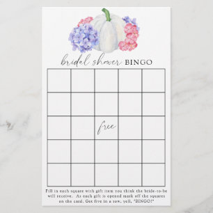 Pumpkin - Bridal shower bingo game