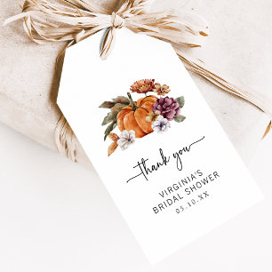 Pumpkin Bridal Shower Gift Tags