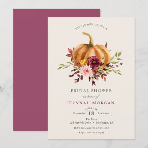 Pumpkin Bridal Shower invitation