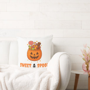 Pumpkin Bucket Full of Sweet - Halloween  Cushion