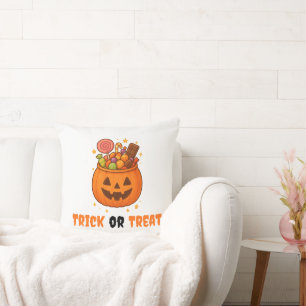 Pumpkin Bucket Full of Sweet - Halloween  Cushion