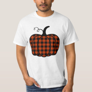 Pumpkin Buffalo Plaid T-Shirt
