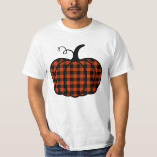 Pumpkin Buffalo Plaid T-Shirt