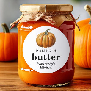 Pumpkin butter homemade food label