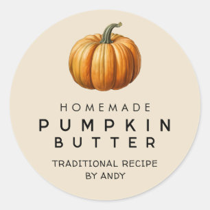 Pumpkin butter homemade recipe canning label