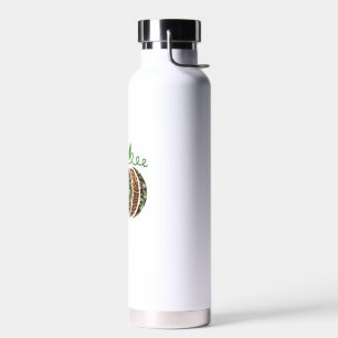 Pumpkin Camo Leopard Print Thanksgiving It's Fall Water Bottle