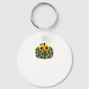 Pumpkin Camouflage and Sunflower Fall Outfit Thank Key Ring