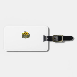 Pumpkin Camouflage and Sunflower Fall Outfit Thank Luggage Tag