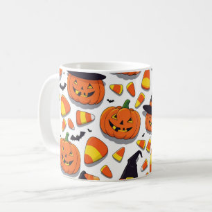 Pumpkin & Candy Corn Halloween Coffee Mug
