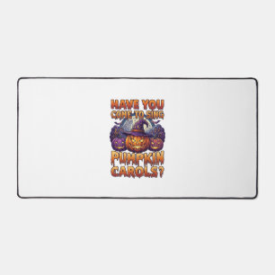 Pumpkin Carols Halloween Witch Hat Jack Lantern Ba Desk Mat