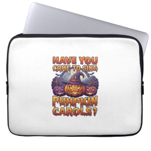 Pumpkin Carols Halloween Witch Hat Jack Lantern Ba Laptop Sleeve