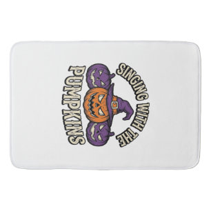Pumpkin Carols Shirt Vintage Halloween Choir Pumpk Bath Mat