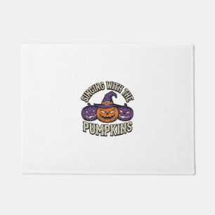 Pumpkin Carols Shirt Vintage Halloween Choir Pumpk Doormat