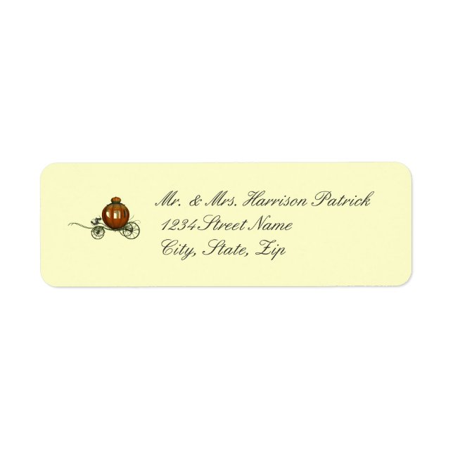 Pumpkin Carriage (1) Return Address Label (Front)