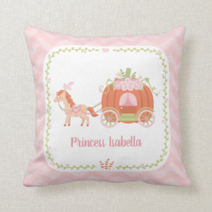 Pumpkin Carriage Little Princess Girls Room Decor Cushion