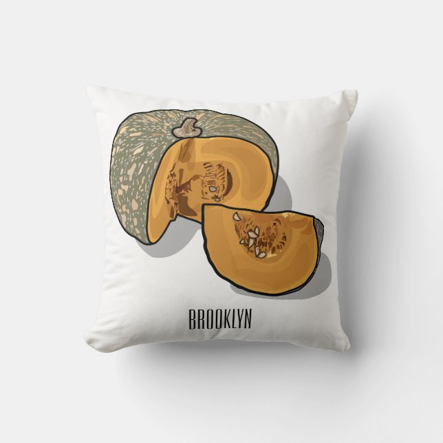 Pumpkin cartoon illustration  cushion (Front)