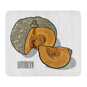 Pumpkin cartoon illustration  cutting board