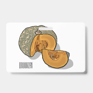 Pumpkin cartoon illustration  ID badge