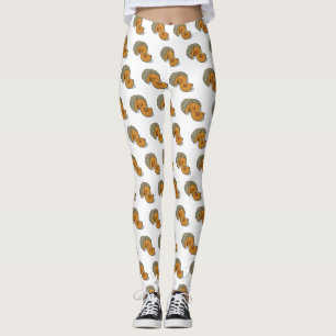 Pumpkin cartoon illustration leggings