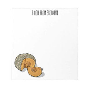 Pumpkin cartoon illustration notepad