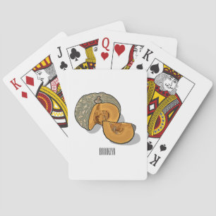 Pumpkin cartoon illustration  playing cards