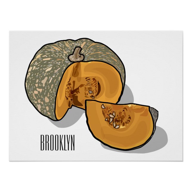 Pumpkin cartoon illustration  poster (Front)