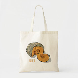 Pumpkin cartoon illustration tote bag