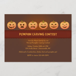 Pumpkin Carving Contest Invitation