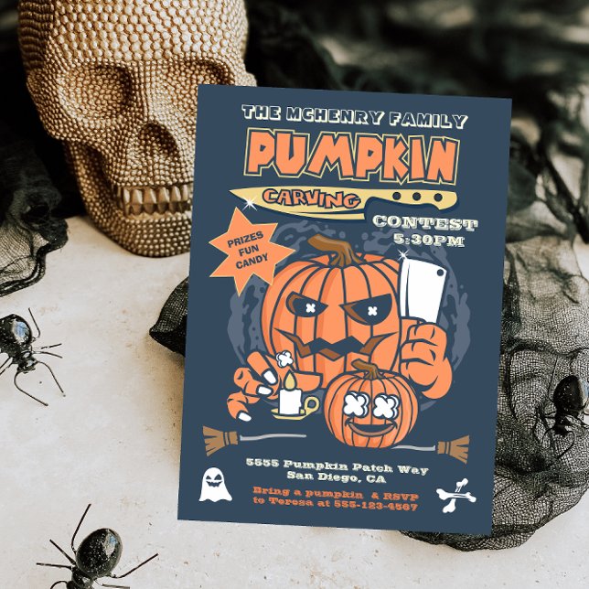 PUMPKIN CARVING Contest Poster Invitation (Creator Uploaded)
