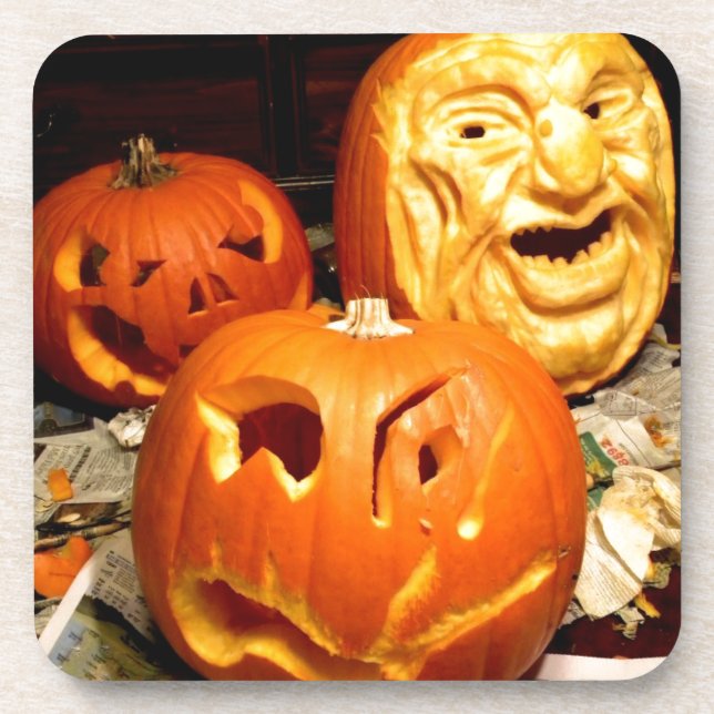 Pumpkin Carving I Coaster (Front)